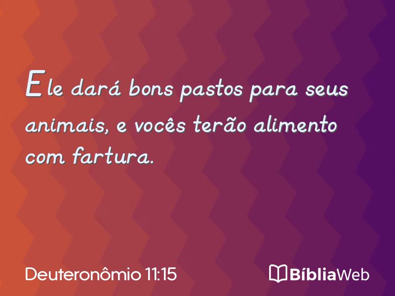 Deuteronômio 11:15 em imagem para compartilhar