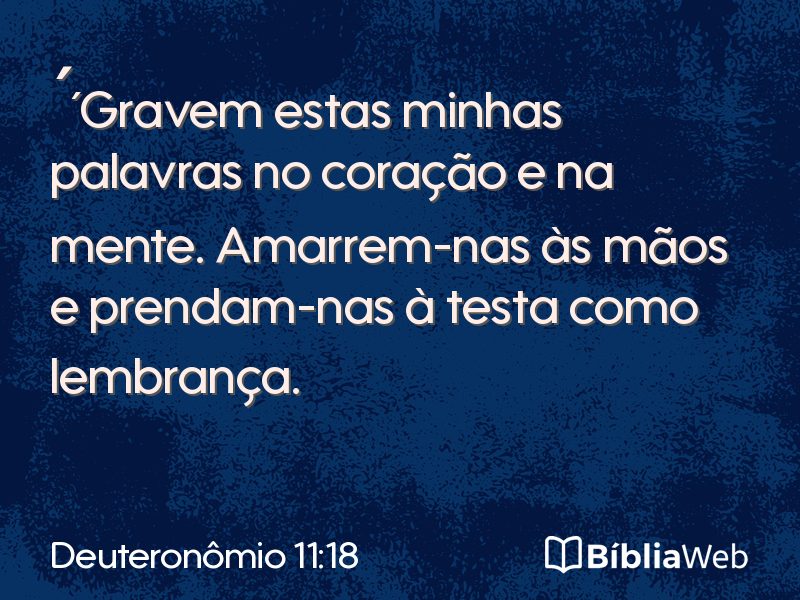 Deuteronômio 11:18 em imagem para compartilhar