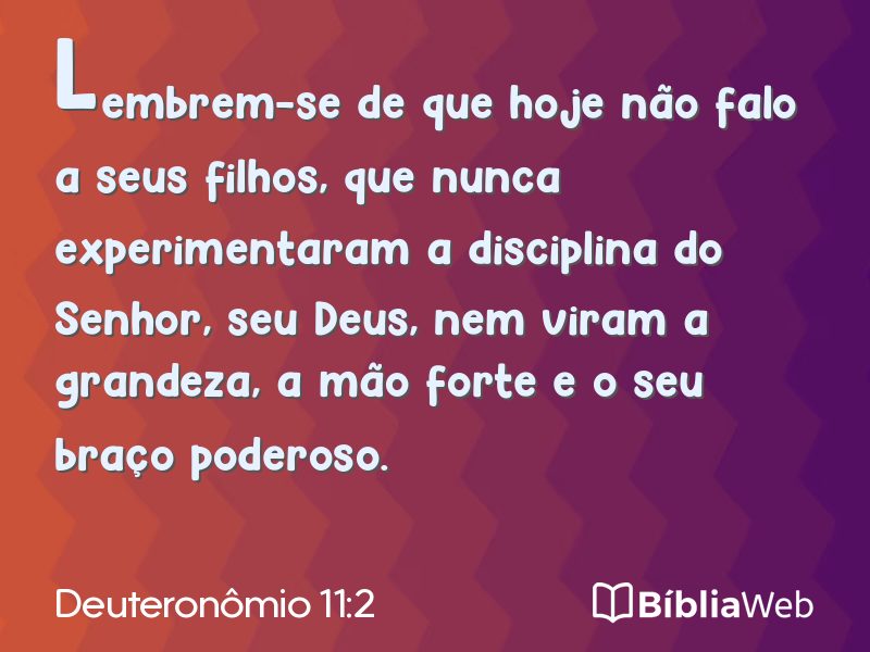 Deuteronômio 11:2 em imagem para compartilhar