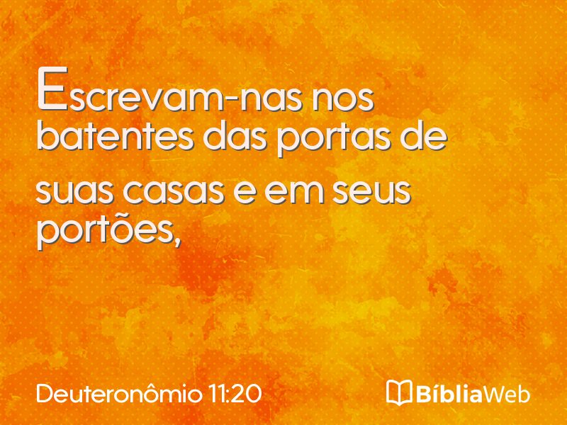 Deuteronômio 11:20 em imagem para compartilhar
