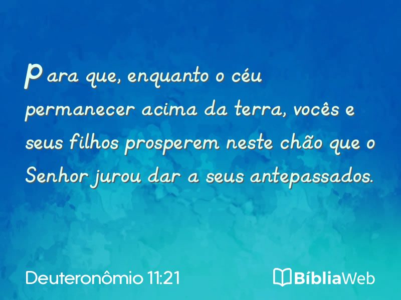 Deuteronômio 11:21 em imagem para compartilhar