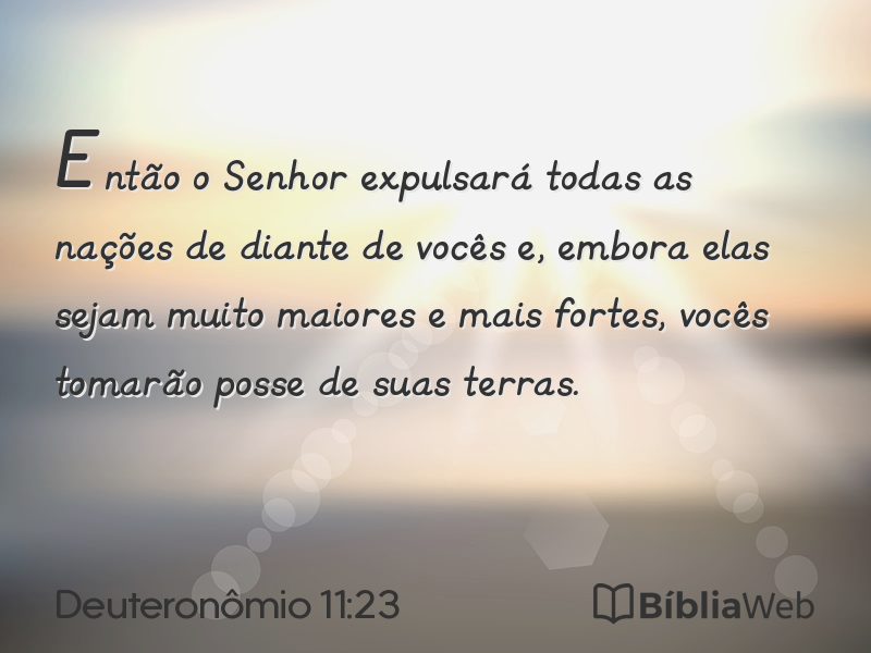 Deuteronômio 11:23 em imagem para compartilhar