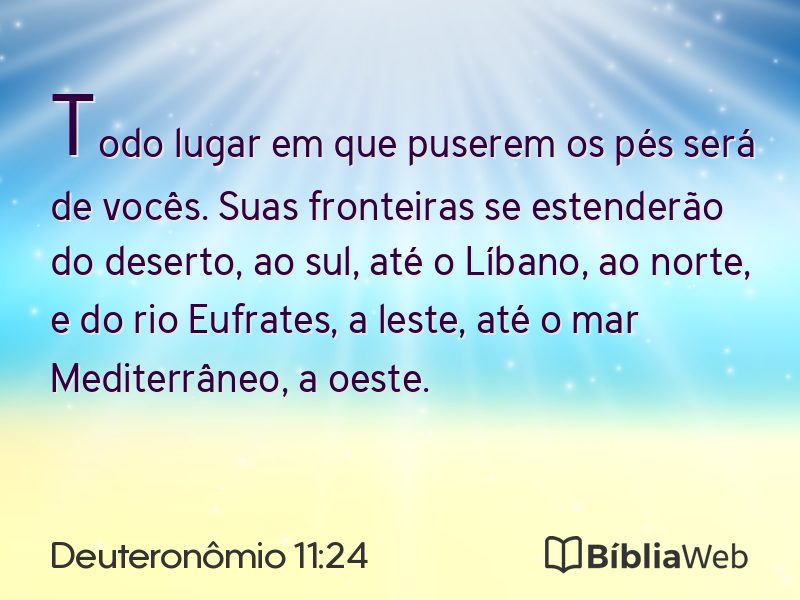 Deuteronômio 11:24 em imagem para compartilhar