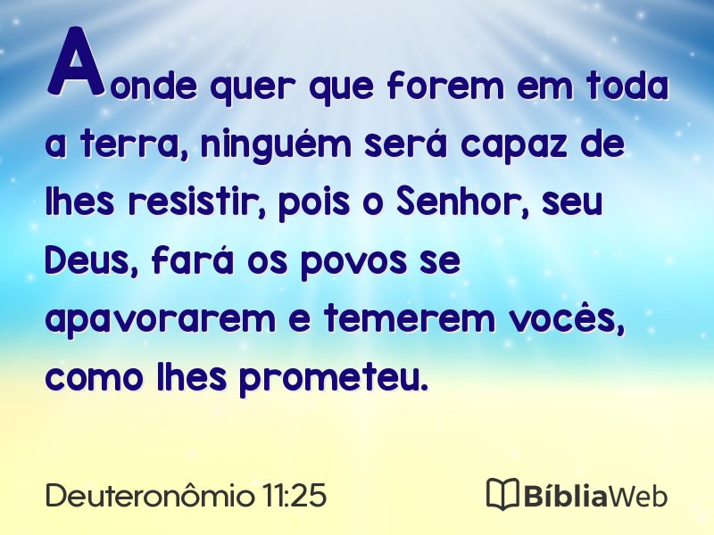 Deuteronômio 11:25 em imagem para compartilhar