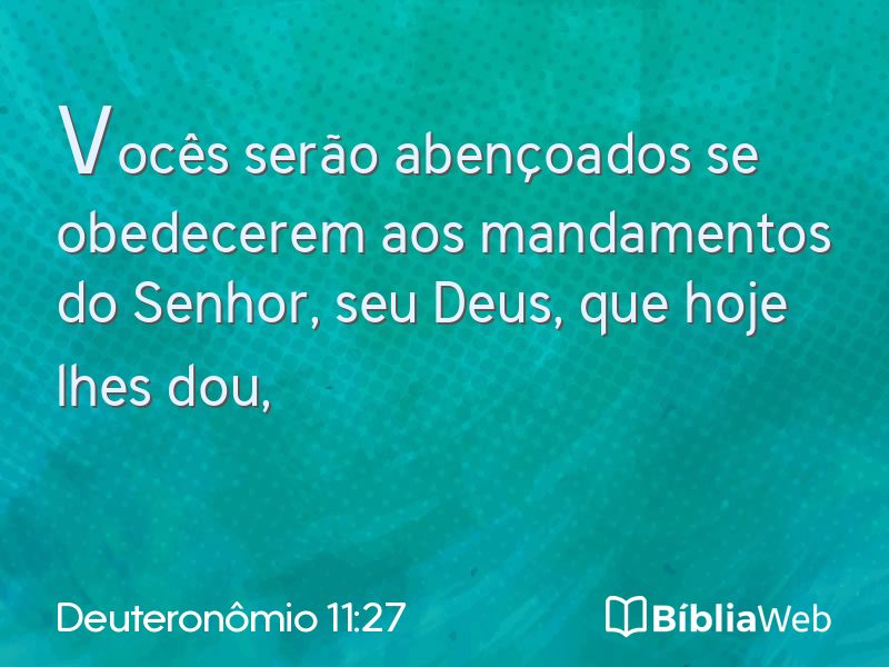 Deuteronômio 11:27 em imagem para compartilhar