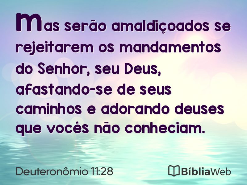 Deuteronômio 11:28 em imagem para compartilhar