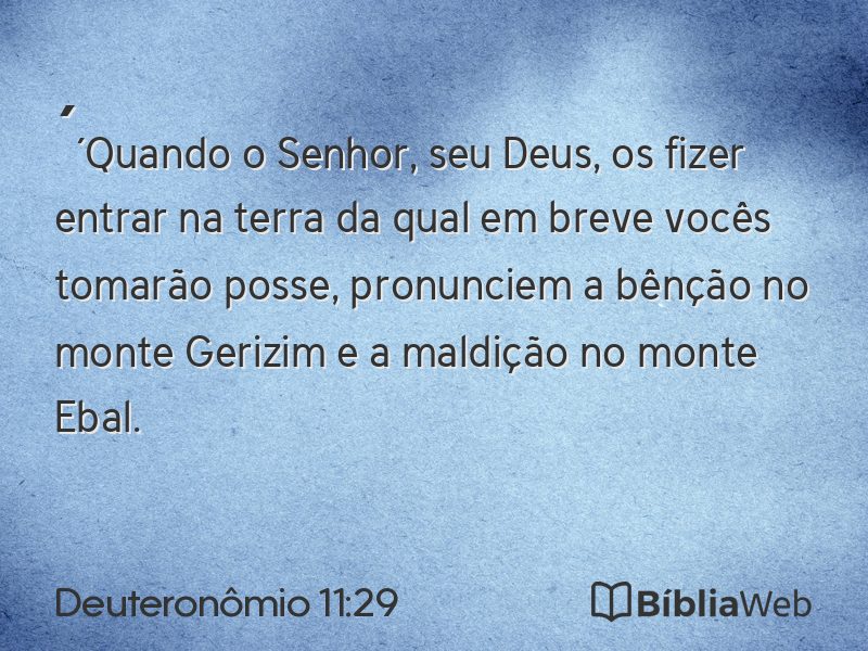 Deuteronômio 11:29 em imagem para compartilhar