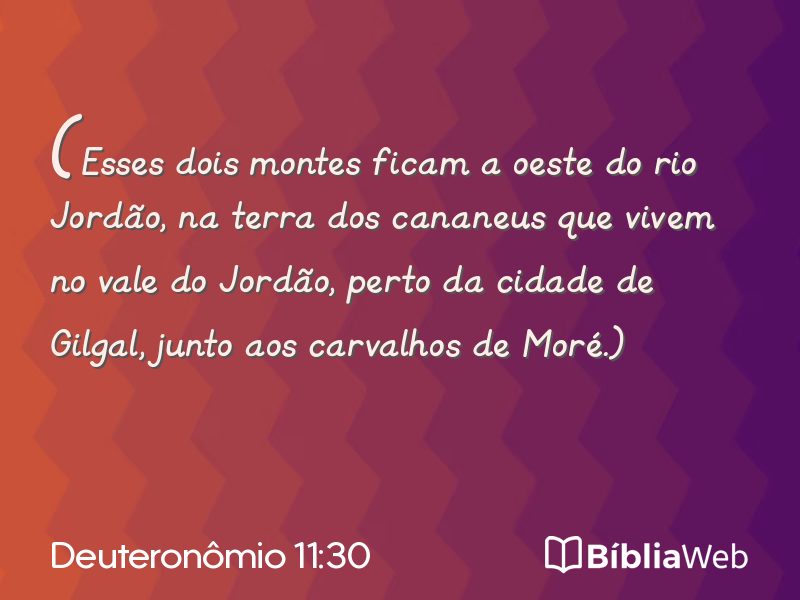 Deuteronômio 11:30 em imagem para compartilhar