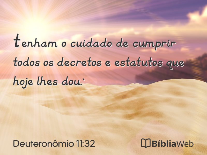 Deuteronômio 11:32 em imagem para compartilhar