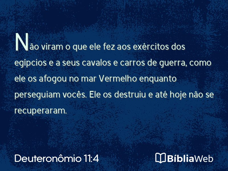 Deuteronômio 11:4 em imagem para compartilhar