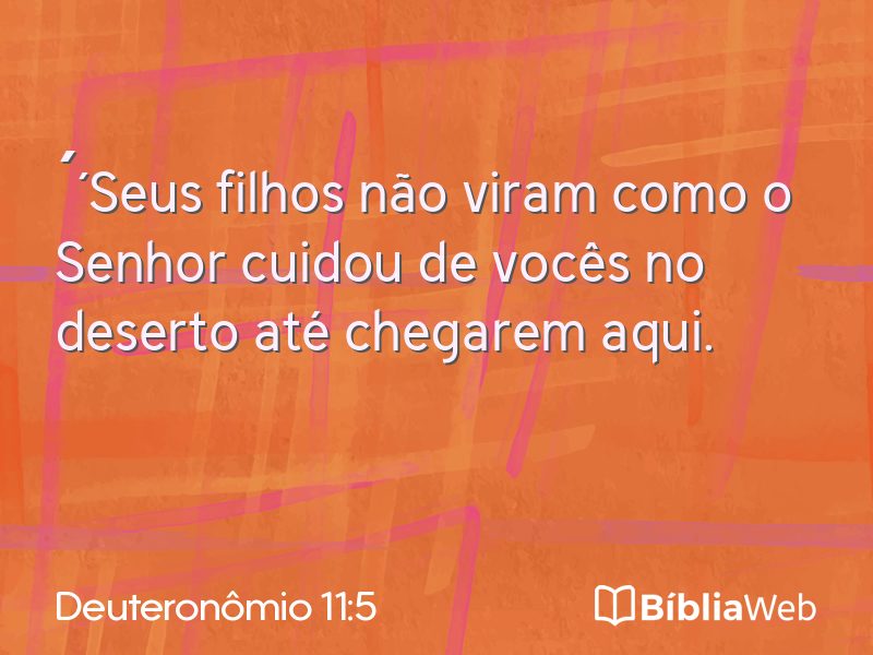 Deuteronômio 11:5 em imagem para compartilhar