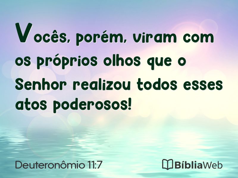 Deuteronômio 11:7 em imagem para compartilhar