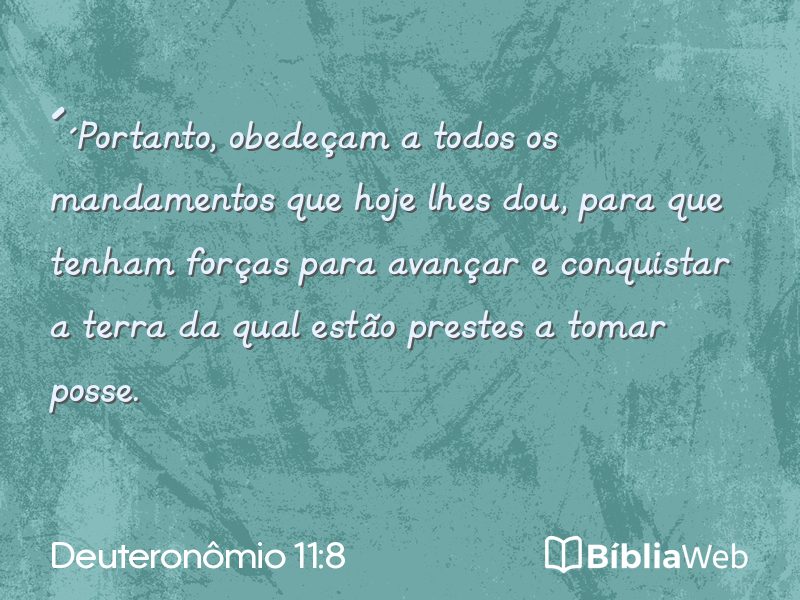 Deuteronômio 11:8 em imagem para compartilhar