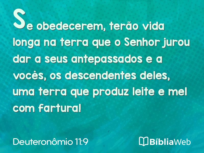 Deuteronômio 11:9 em imagem para compartilhar