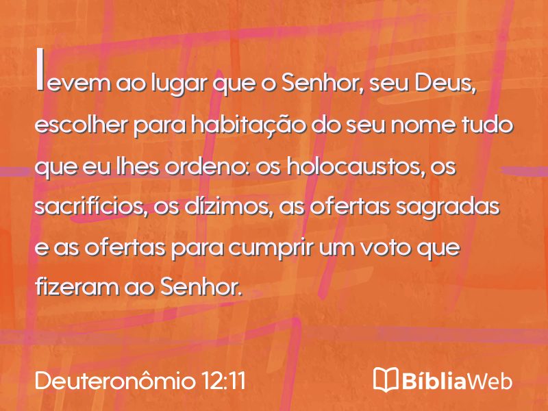 Deuteronômio 12:11 em imagem para compartilhar
