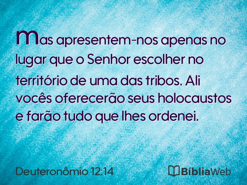 Deuteronômio 12:14 em imagem para compartilhar