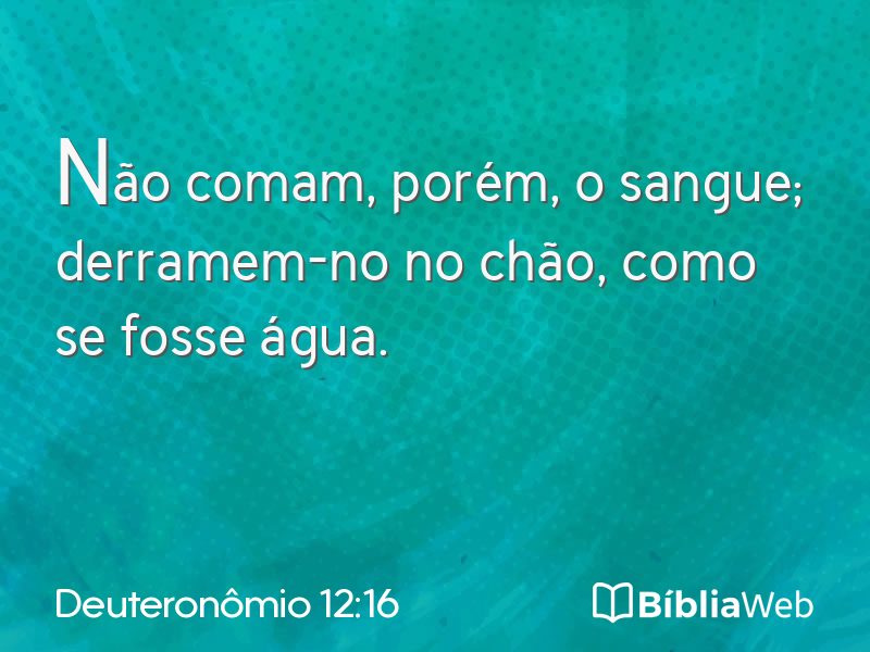 Deuteronômio 12:16 em imagem para compartilhar