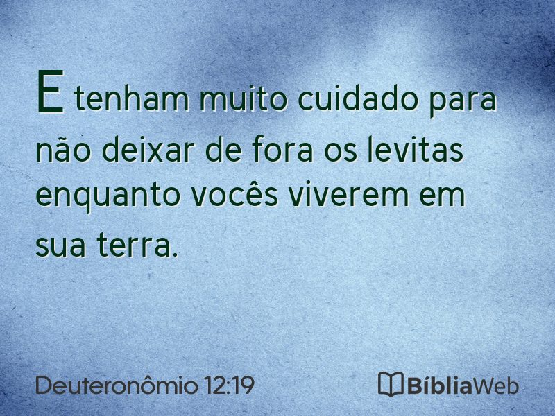 Deuteronômio 12:19 em imagem para compartilhar