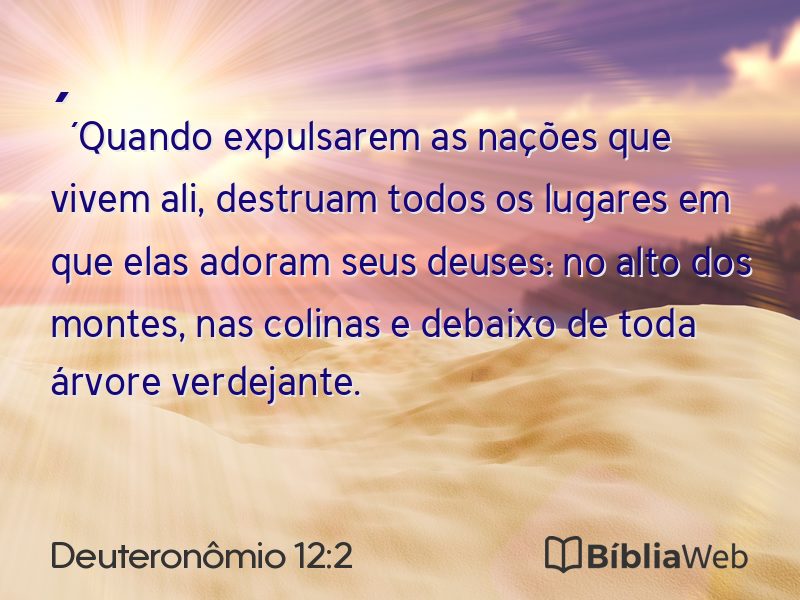 Deuteronômio 12:2 em imagem para compartilhar