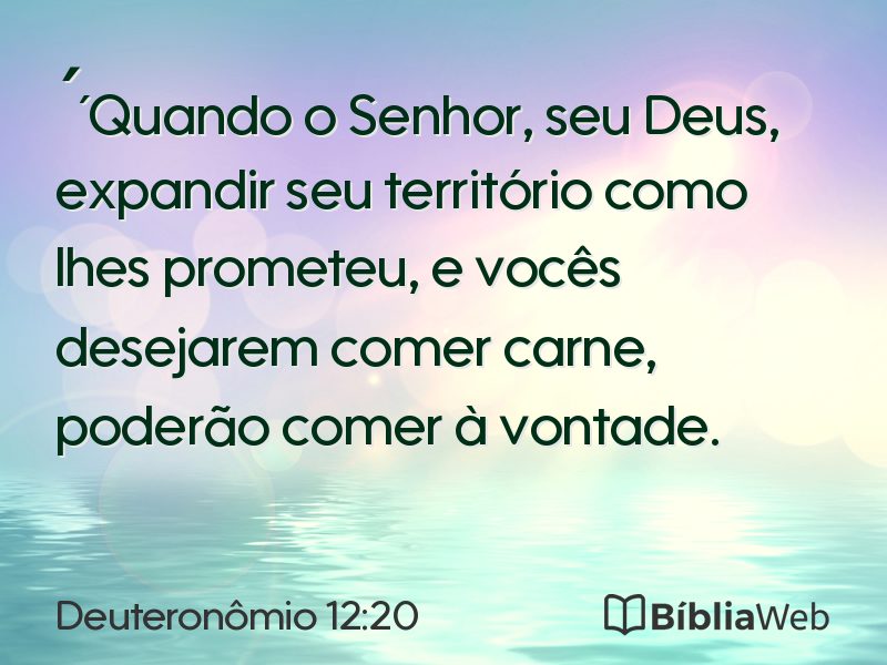 Deuteronômio 12:20 em imagem para compartilhar