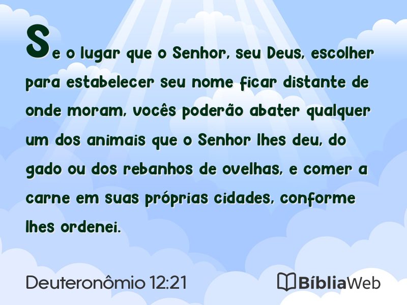 Deuteronômio 12:21 em imagem para compartilhar