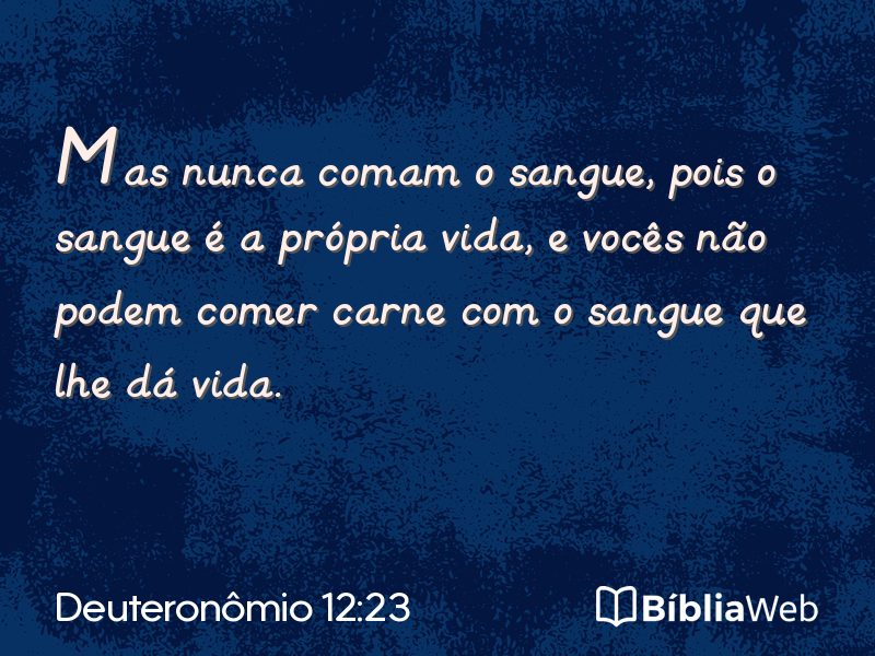 Deuteronômio 12:23 em imagem para compartilhar