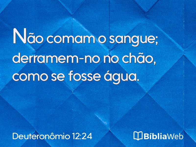 Deuteronômio 12:24 em imagem para compartilhar