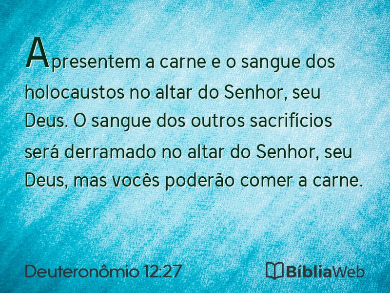Deuteronômio 12:27 em imagem para compartilhar