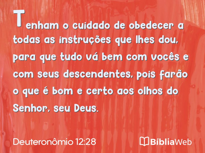 Deuteronômio 12:28 em imagem para compartilhar