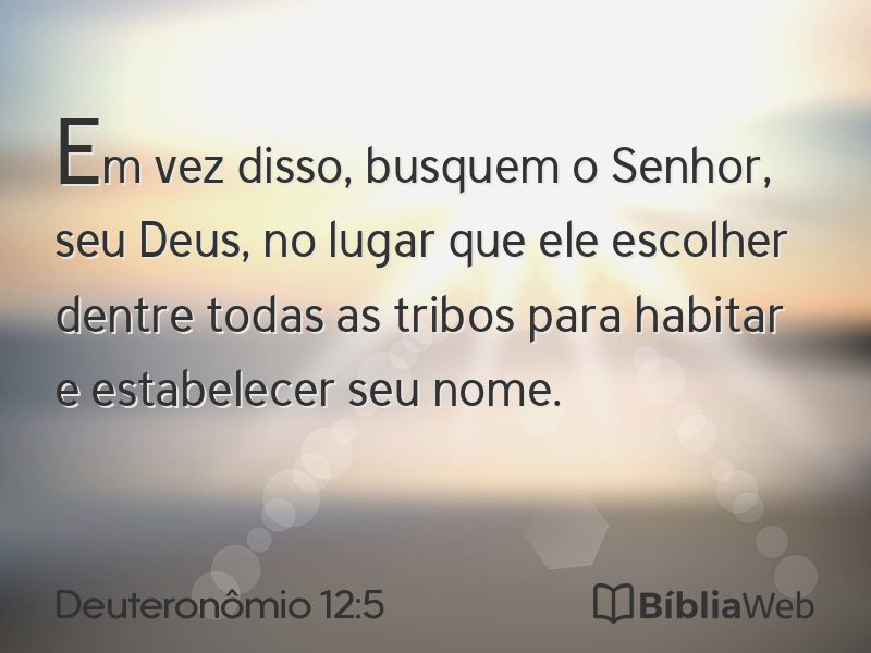 Deuteronômio 12:5 em imagem para compartilhar