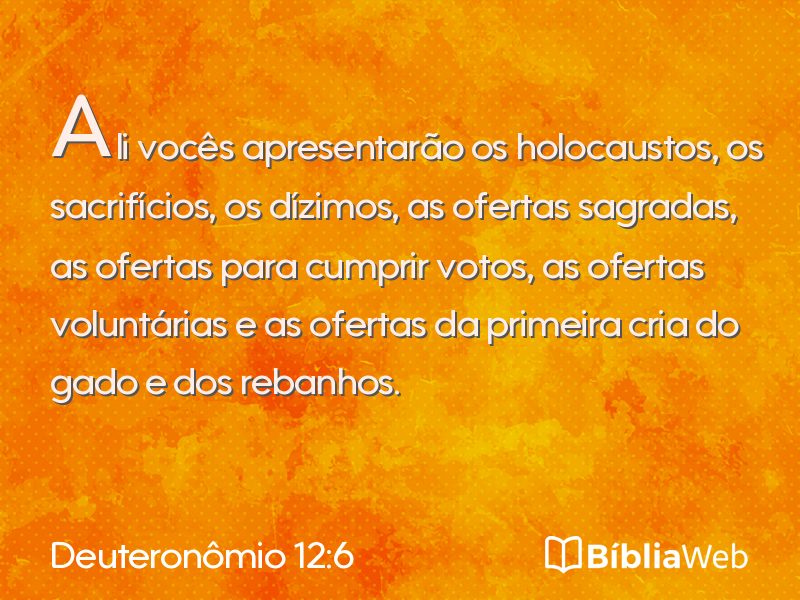 Deuteronômio 12:6 em imagem para compartilhar
