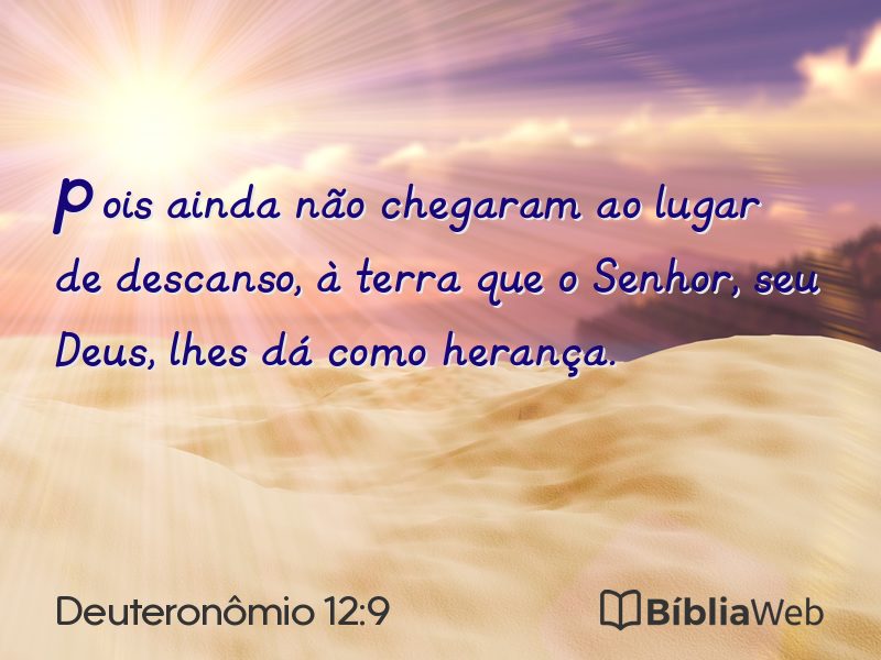 Deuteronômio 12:9 em imagem para compartilhar