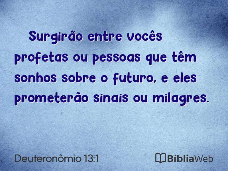 Deuteronômio 13:1 em imagem para compartilhar
