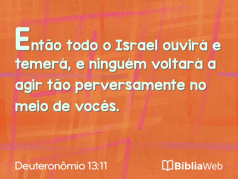 Deuteronômio 13:11 em imagem para compartilhar