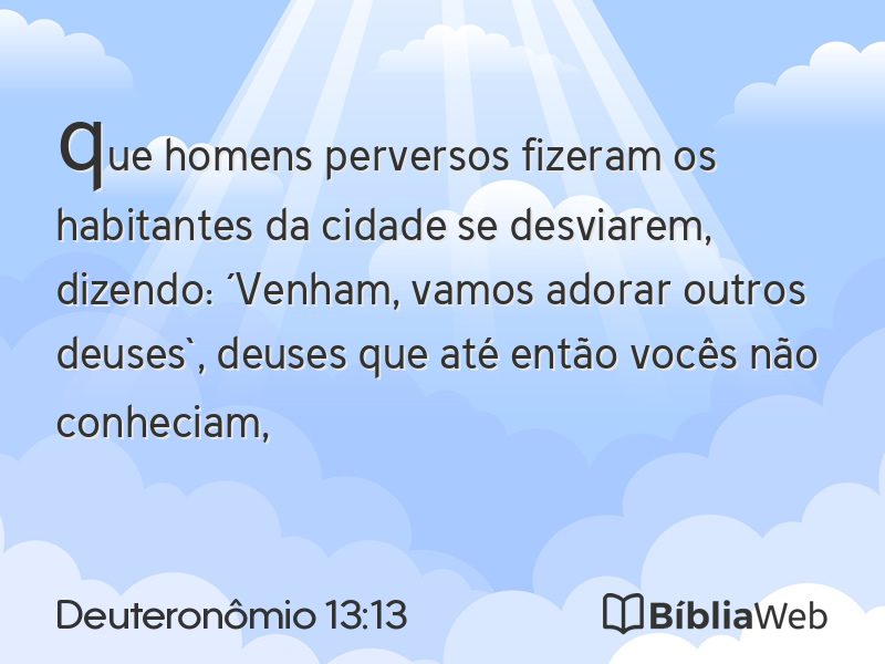 Deuteronômio 13:13 em imagem para compartilhar