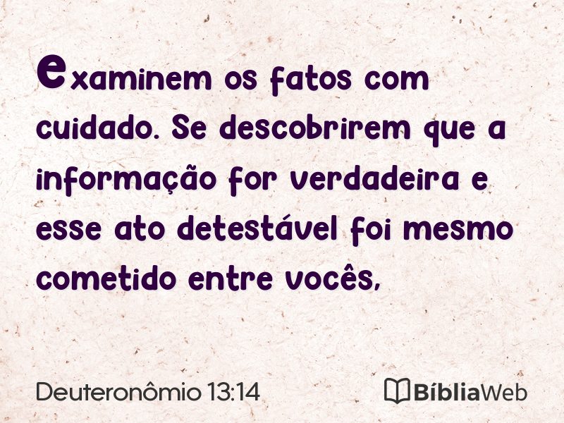 Deuteronômio 13:14 em imagem para compartilhar