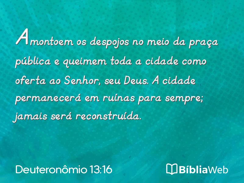 Deuteronômio 13:16 em imagem para compartilhar