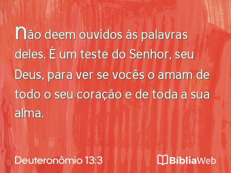 Deuteronômio 13:3 em imagem para compartilhar
