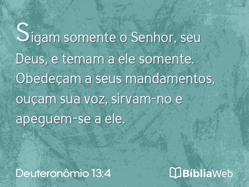 Deuteronômio 13:4 em imagem para compartilhar