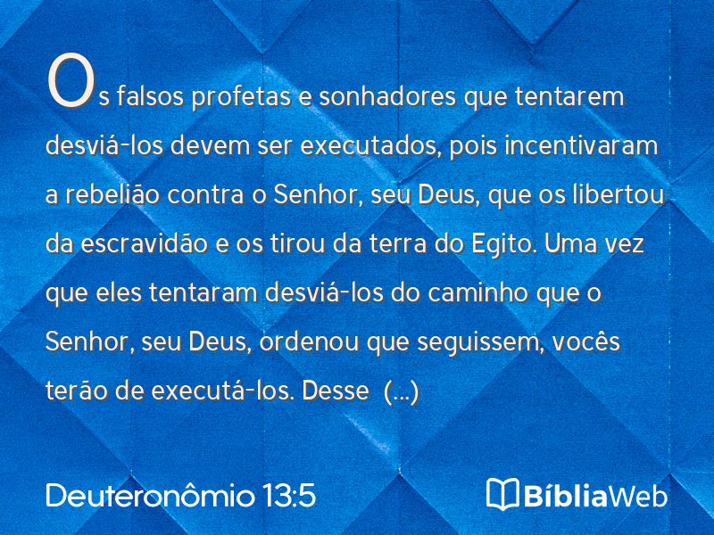 Deuteronômio 13:5 em imagem para compartilhar