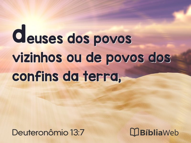 Deuteronômio 13:7 em imagem para compartilhar