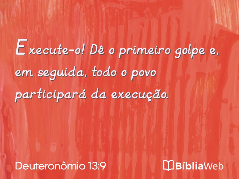 Deuteronômio 13:9 em imagem para compartilhar