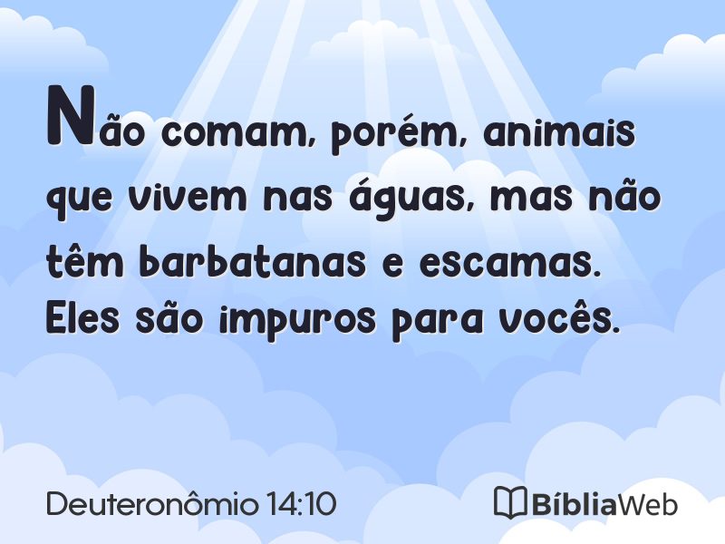 Deuteronômio 14:10 em imagem para compartilhar