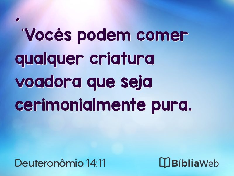 Deuteronômio 14:11 em imagem para compartilhar