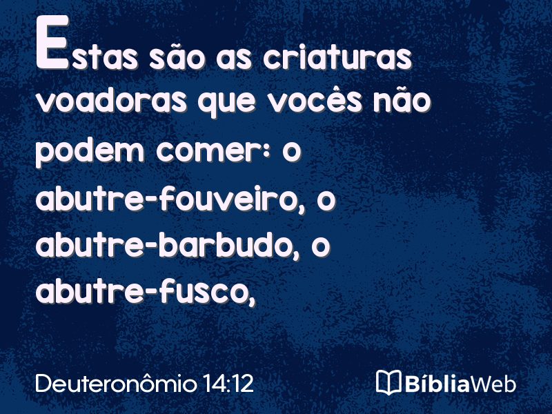 Deuteronômio 14:12 em imagem para compartilhar