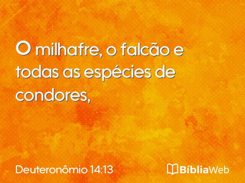 Deuteronômio 14:13 em imagem para compartilhar