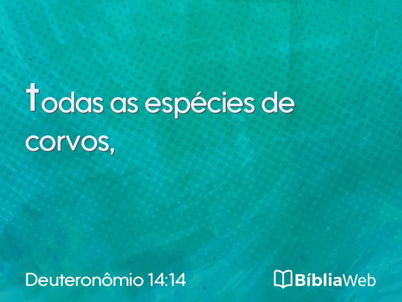 Deuteronômio 14:14 em imagem para compartilhar