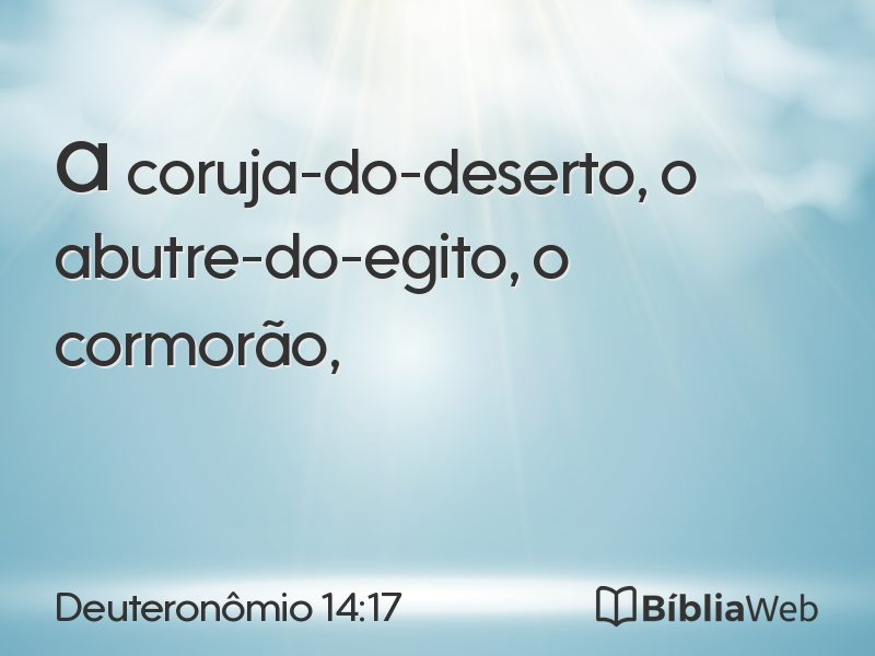 Deuteronômio 14:17 em imagem para compartilhar