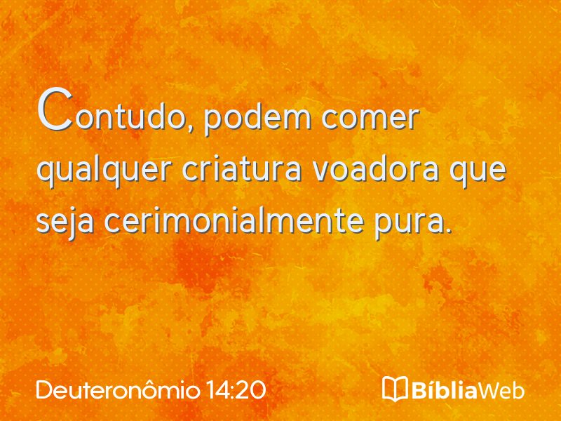 Deuteronômio 14:20 em imagem para compartilhar