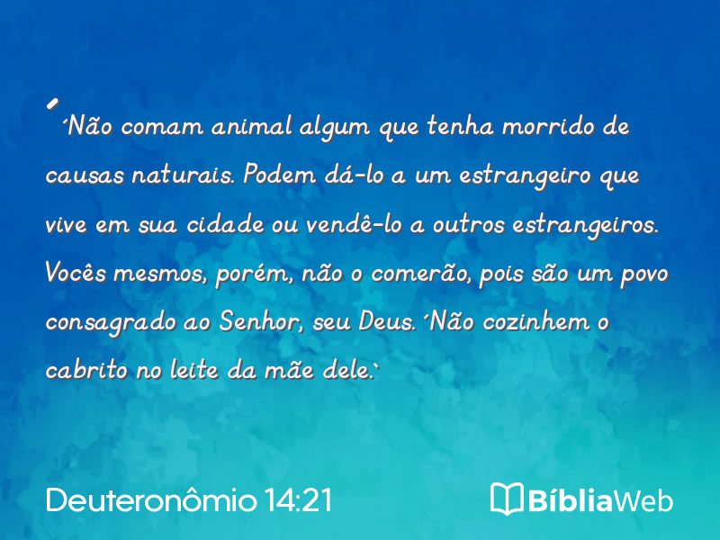 Deuteronômio 14:21 em imagem para compartilhar